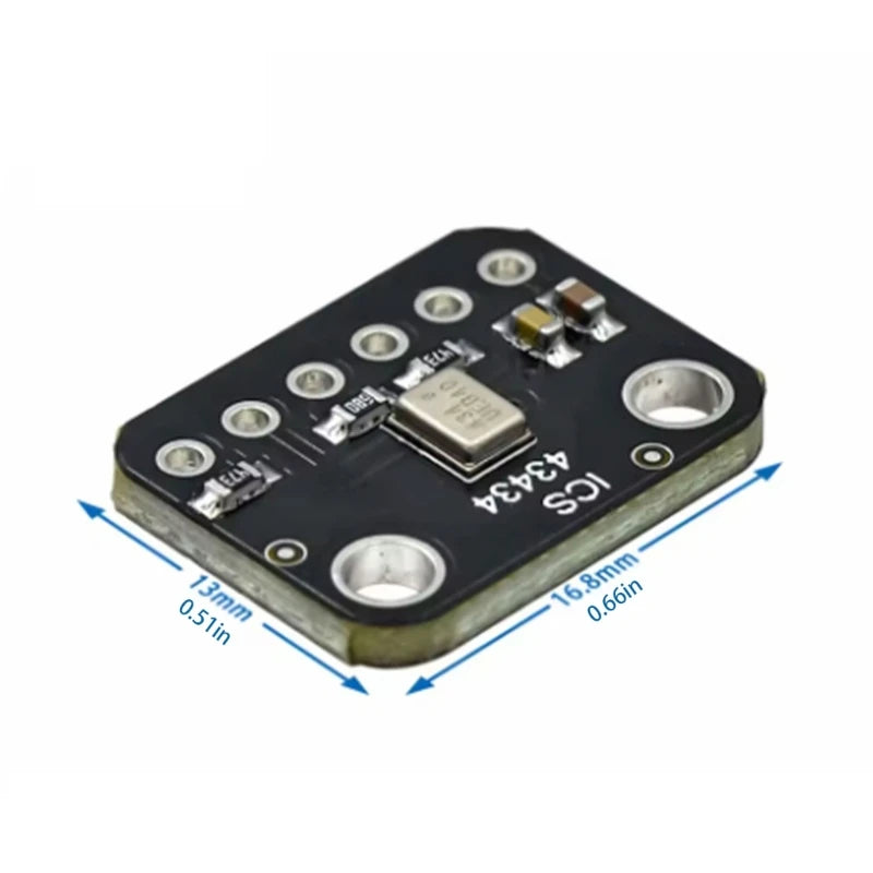 ICS 43434 Low Cost I2S Digital Microphone Module Low Pass Filter Wide Frequency Response For Auditory Applications