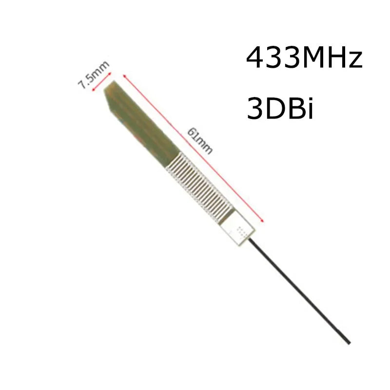 1pcs 433MHz Internal Antenna Lora Singal Amplifier Built-in Spring FPC PCB Patch Antenna 8dbi Booster for Wireless Data Module