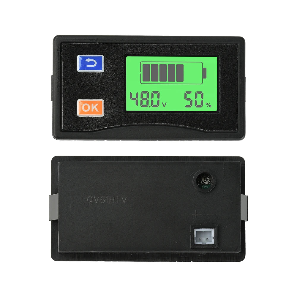 DC 9V-120V 4-color screen Battery Capacity Indicator Lead Acid Lithium  Car Motorcycle Voltmeter Voltage Gauge 7-segment display