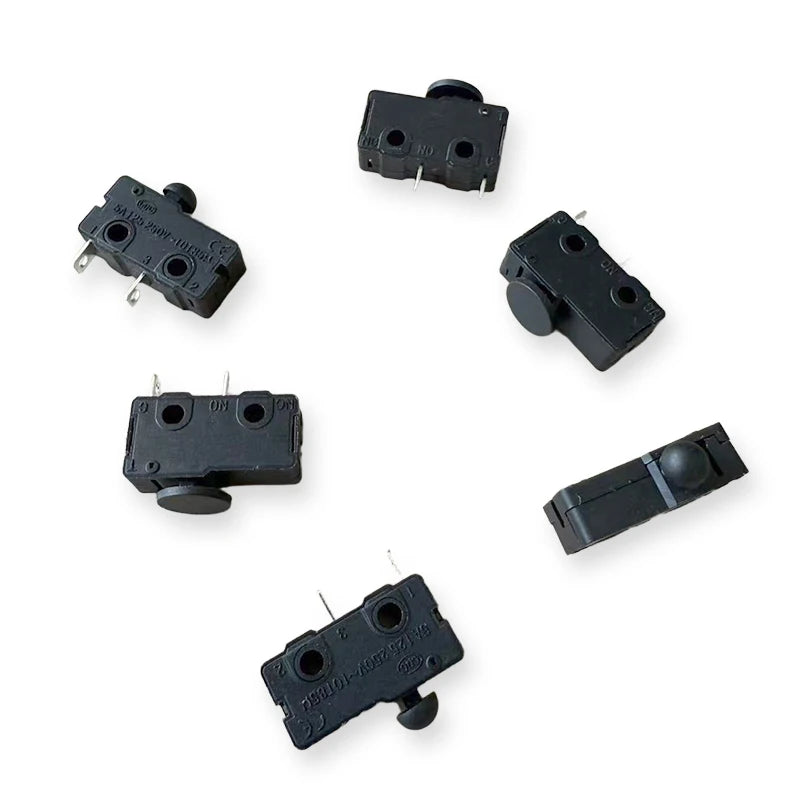 20PCS Micro Motion Mouse Switch Small Mushroom 5mm Handle Large Round 8.5mm Handle Normally Open Black 2Pin 20*11 Self Resetting