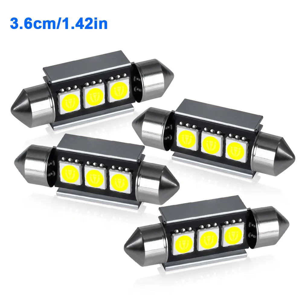 2/4/6/10PCS Super Bright Festoon LED 31/36/39/42MM 5050 3Chips Aluminum Body Fast Cooling for Car Reading Liscense Plate Light