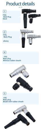 FHG 1B 2B push-pull self-locking aviation connector, 2 3 4 5 6 7 8 10 12 14 16 18 19 26 32 pin audio equipment camera power plug