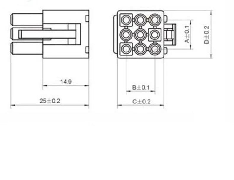 5Sets EL4.5 4.5mm Pitch Automotive Connector Small Tamiya Style 2/3/4/6/9Pin Male Female Plug With Crimp Terminals