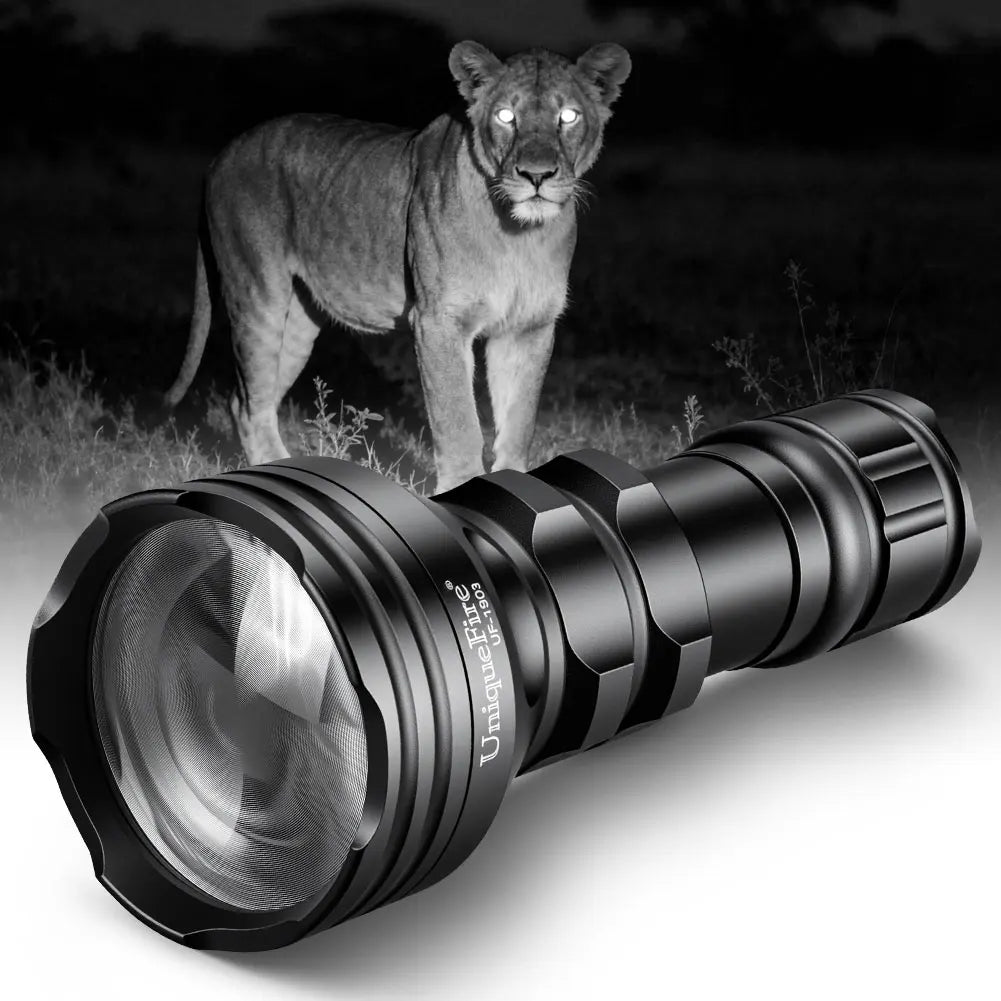 UniqueFire 1903 IR940nm IR850nm LED Infrared Flashlight 3 Modes Adjustable Zoomable Torch for Coyote Hog Predator Hunting