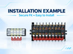 10/20/50/100PCS TB1512 / TBD-15A 12 Position Pre Insulated Fork Type Terminal TB Connection Strip Barrier Strip Jumper Connector