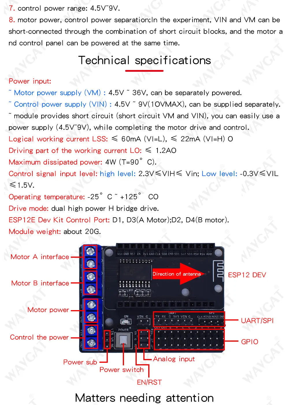 AEAK Node MCU Development Kit NodeMCU + Motor Shield Esp Wifi Esp8266 Esp-12e diy rc toy remote control Lua IoT smart car Esp12e