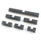 10pcs DC3 2.54mm DIP RA Right Angle SMT Double Row 6P 10P 20P 26P 34P 40P ISP Male Pin IDC JTAG Socket Box Header