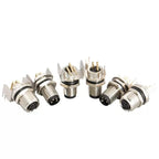5/10 PCS M8 Male/Female Curved Straight Jack Socket 3 4 5 6 8 Pin Solder IP67/68 Waterproof PCB Panel Connector