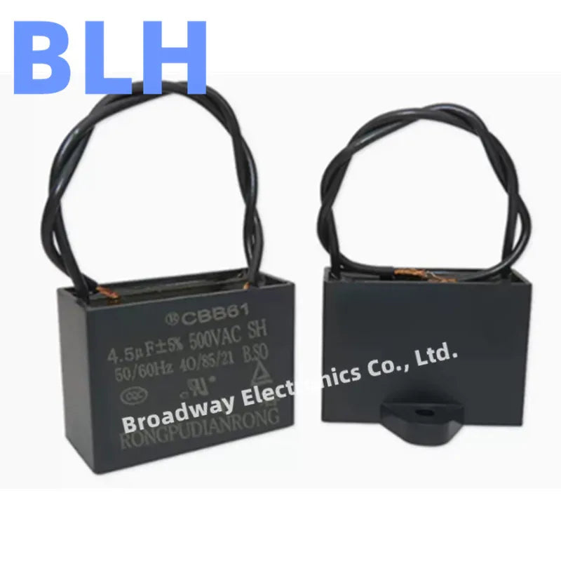 CBB61 500V 0.8UF 1U 1UF1.2U 1.2UF 1.5U 1.5UF 1.8U 1.8UF 2U 2UF2.5U 2.5UF 3U 3UF fan ceiling fan range hood starting capacitance