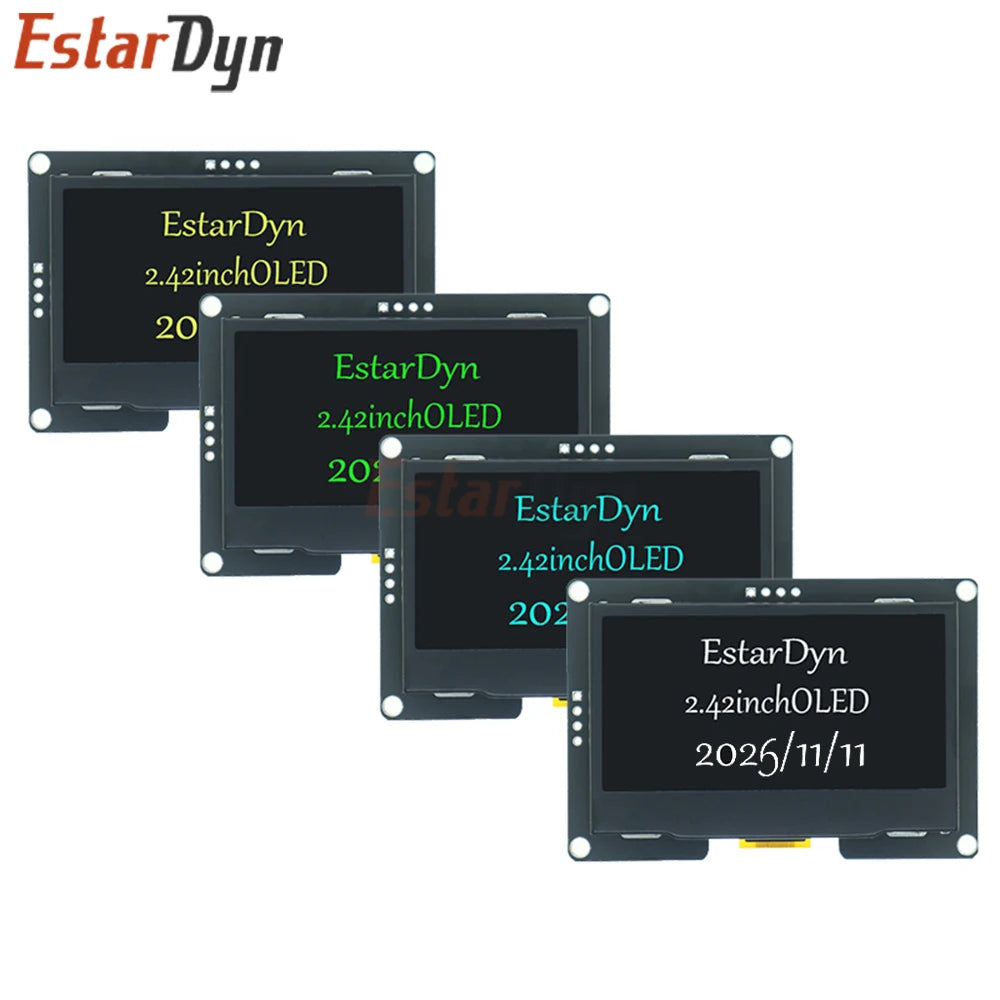 2.4" 2.42 Inch 128x64 OLED LCD Display Module SSD1309 12864 4 Pin IIC I2C Serial Interface for C51