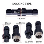 5/20Sets Aviation Connector GX16 M16 QL16, Waterproof Male/Female Plug & Socket with 2/3/4/5/6/7/8/9/10 Pins for Sensor Joint