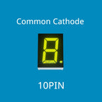 LoCNService 30PCS 0.8Inch Digital Tube LED Display 1 Bit Red Yellow Green Blue White Common Anode / Cathode 7 Segment 0.8 inch