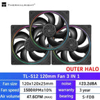 Thermalright TL-C12C 3 in 1 120mm Cooling Fan 5V ARGB gamer Adjust Speed Cooler argb Adjustable computer Case Fan ventilador