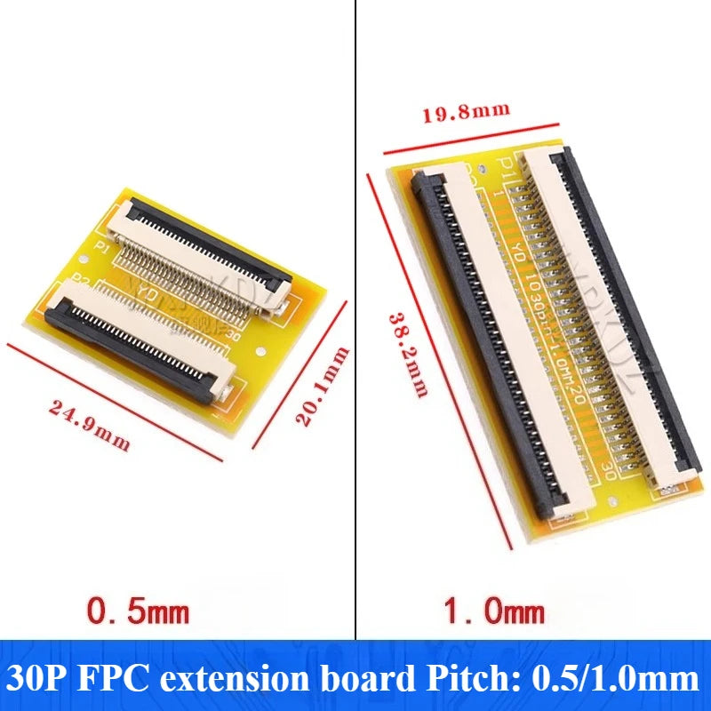 1pcs Fpc Ffc Flexible Flat Cable Extension Board/terminal Board Adapter 1.0mm Spacing 4 5 6 8 10 12 14 15 16 22~60 Pin Connector