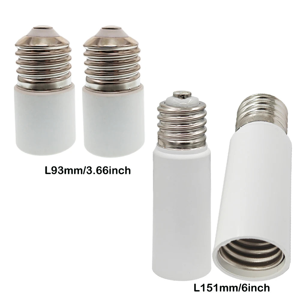 2pcs E39/E40 to E39/E40 HID Mogul Lamp Base Holder to LED CFL Halogen Light Socket L93mm L151mm Extender Adapter Converter