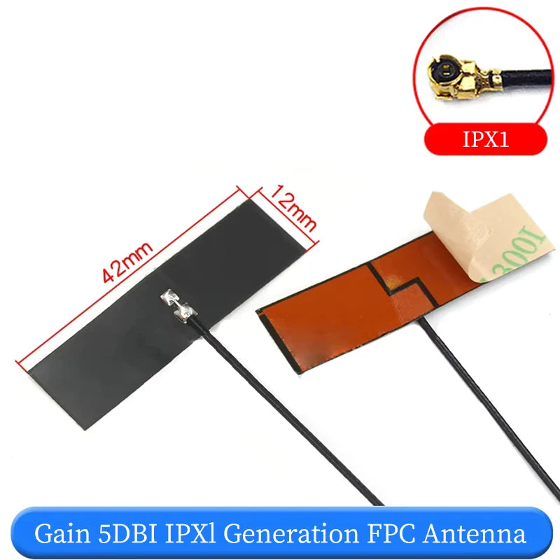 5Pcs/Lot WiFi 2.4G High Gain Built-in Flexible FPC Soft Antenna ZigBee Bluetooth Module Ipx4 Patch Antenna IPX to FPC Antenna