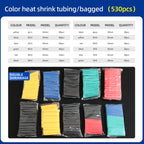 WeluvFit 2:1 Heat Shrink Tubing 164-750P Eventronic Cable Wrapping Electrical Insulation Heat Shrink Wrapping Kit DIY Cable Kit