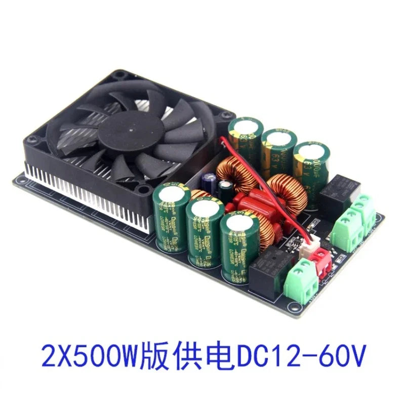 HIFI single voltage stereo high power class D digital power amplifier board 2x600W ultra TPA3255 relay protection