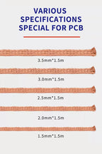 MECHANIC R350 Low Residue Solder Wick 1.0/1.5/2.0/2.5/3.0/3.5/4.0mm Pure Copper Tin Absorption Braid Electronics Repair Cleaning