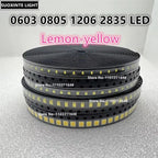 Highlight 0603 0805 1206 2835 SMD LED, Lemon-yellow, 3V Light Emitting Diode Lamp Beads