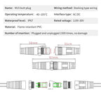 M15 Industrial Aviation LED Power Cord 2Pin 3Pin 4pin 5pin Waterproof Male Female Plug Connector AC/DC Automobile Plug-in IP67