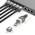 ZoeRax RJ45 CAT8 Cat7 CAT6A Connector Tool-Free, Toolless RJ45 Termination Plug Reusable Shielded for Ethernet Cables 10Gbps POE