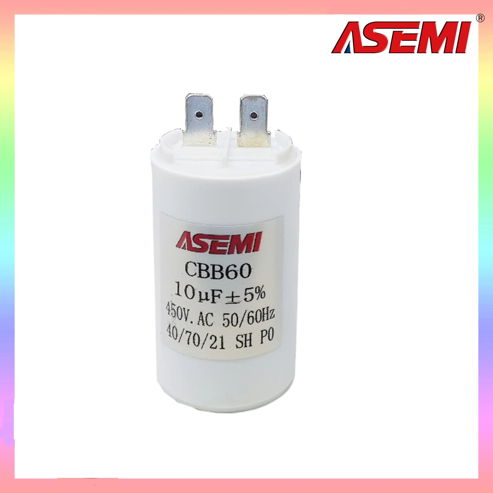 CBB60 450V AC Motor Run Capacitor Starter 3.5uF 5uF 6uF 8uF 10uF 12uF 15uF 16uF 18uF 20uF 25uF 30uF 40uF 80uF 100uF Capacitors