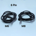 1pc 1m Long 6/8mm Circle Connector Cable Signal Sensor Cord For EBike E-Scooter Waterproof Extension Cable 2 3 4 5 6 Pin M6/M8
