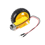 1/4Set TT Motor with Leads,DC 3-6V Gearbox Motor Dual Shaft Ratio 1:48 Motor with Tire Wheel Kit for Arduino DIY Smart Car Robot