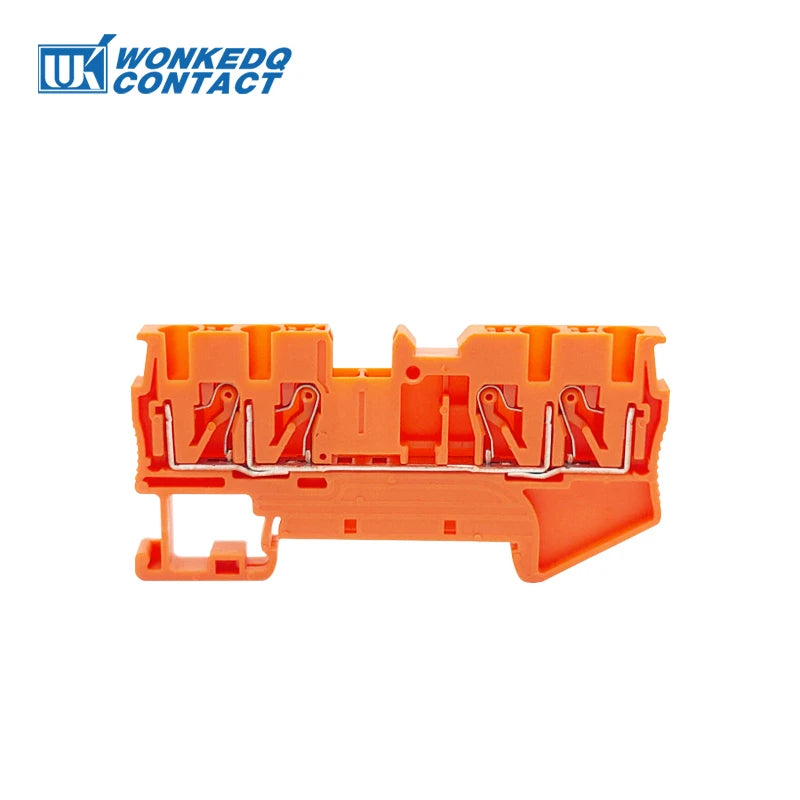 10Pcs PT2.5-QU Push-In Spring 4-Conductor Strip Plug PT 2.5 QUATTRO Wire Electrical Connector Din Rail Terminal Block PT 2.5-QU