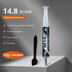 MJ-TECH Thermal Paste 12.4W 14.8W Performance Thermal Conductive Grease For CPU Cooler/Ventilador/GPU/PS5/Laptop/Game PC