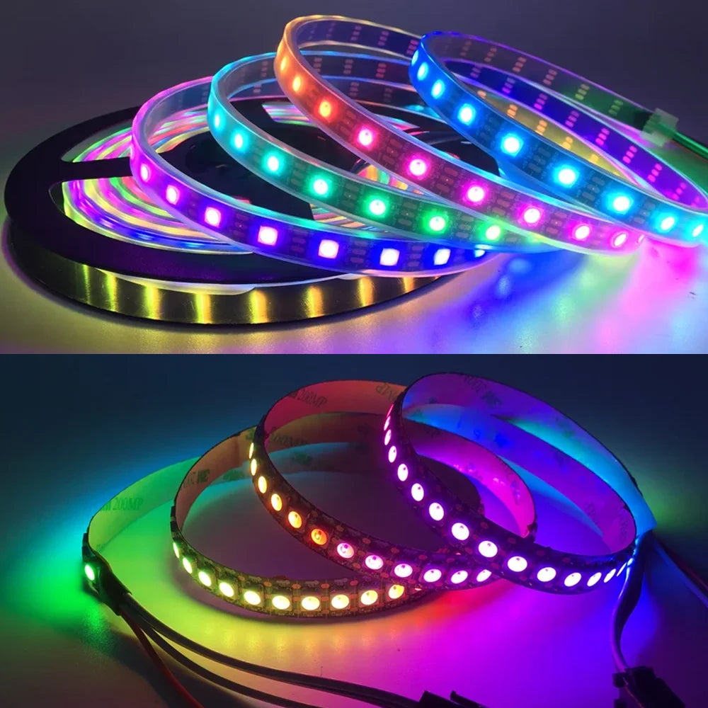 4 IN 1 SK6812 RGBW RGBNW RGBWW LED Strip (WS2812B Similar) Smart Color Soft LED Lights Lamp 30/60/144 LEDs/m Addressable Light 5