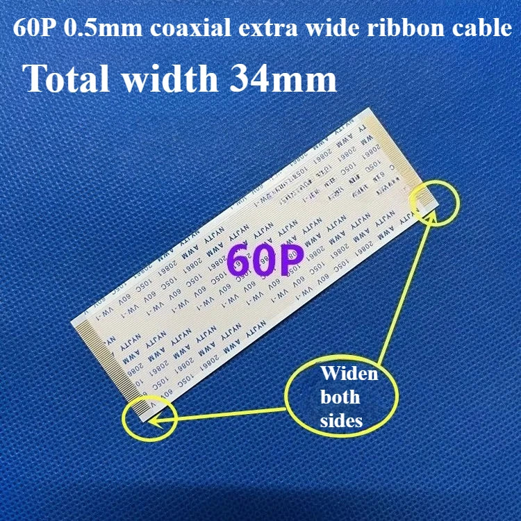 1PCS AWM 20706/20861 Flexible Flat Cable, Gold-Plated FFC FPC 0.5mm Pitch 40-96Pin 105C 60V VW-1 Ribbon Cable