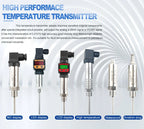 0-200C to RS485 4-20mA 0-10V 0-5V Temperature Signal Transmitter Converter -50-100C 304SS Probe DC24V PT100 Temperature Sensor