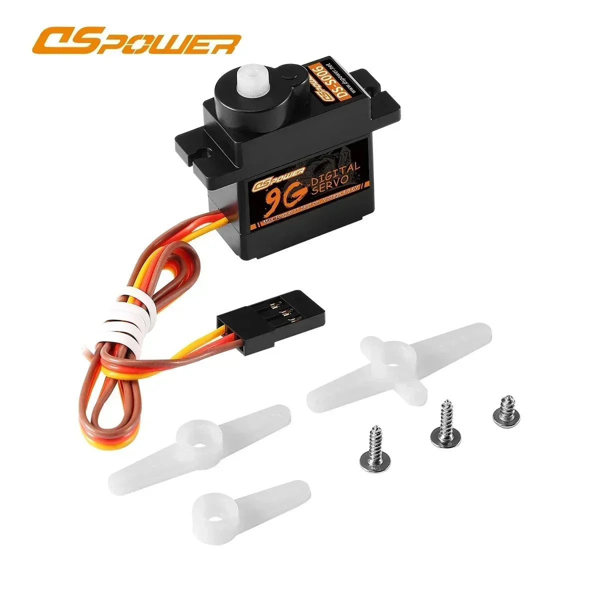 DSpower 9G Digital Waterproof Plastic Gear Servo Core Motor JR Plug for RC Car Truck Robot Model Axial WLtoys K999
