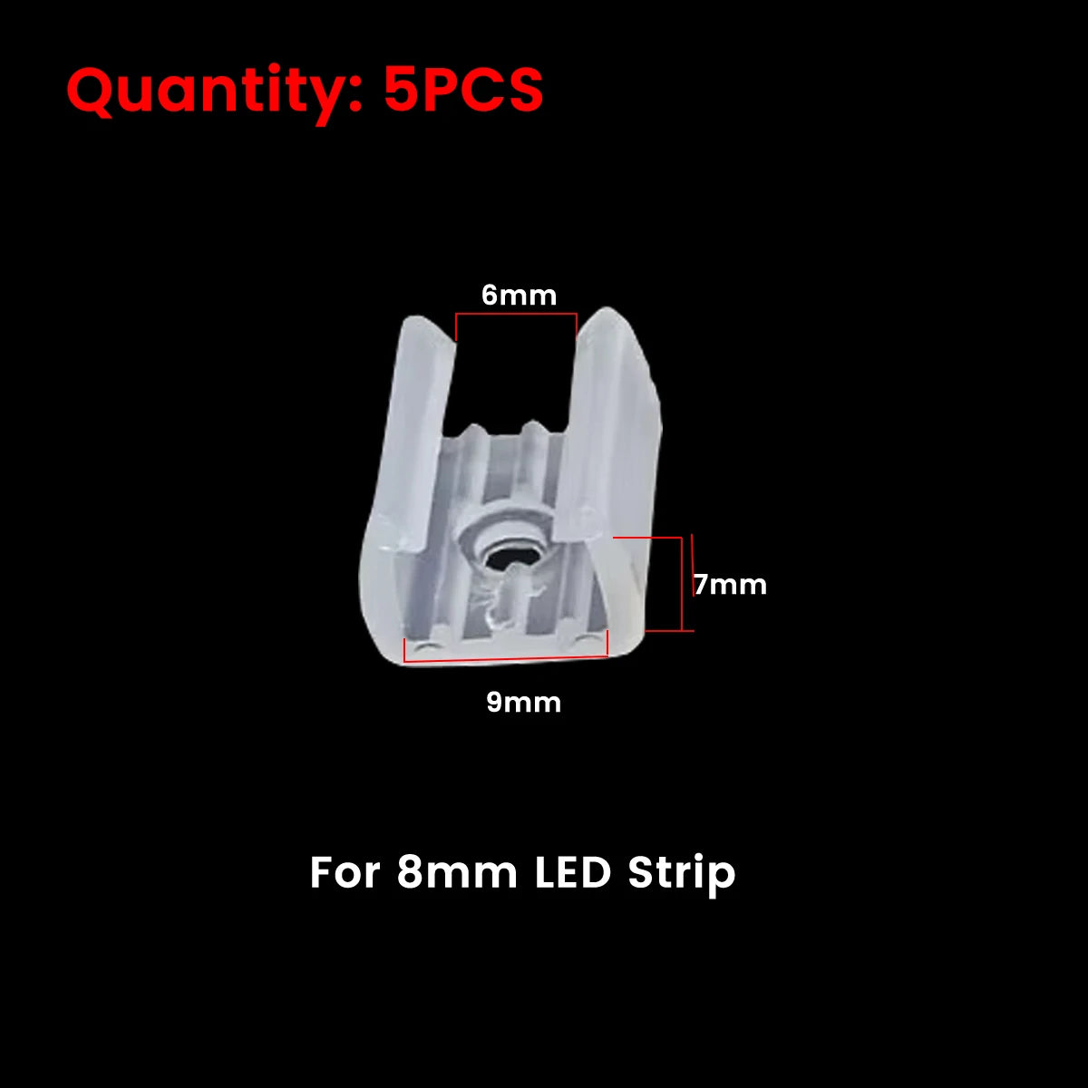LED Strip Fix Clips Holder Connector Accessories For Fixing 2835 Neon Light 6mm 8mm 12mm 15mm 220V Flexible COB Plastic Buckle