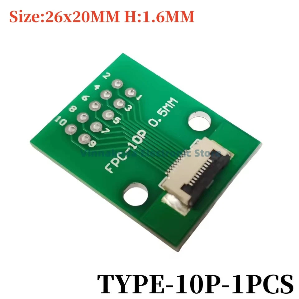 FPC FFC Flexible Cable Adapter Board 0.5mm Pitch Connector SMT to 2.54mm 4P/6P/8P/10P/12P/14P/15P/16P/18P/20P/22P/24P/26P/30P