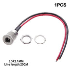 DC099 5.5 x 2.1mm/5.5x2.5mm DC power outlet male female connector adapter with 10cm/20cm Cable  5.5*2.1
