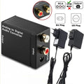 Analog To Digital ADC Audio Converter Optical Coax RCA Toslink Audio Sound Adapter SPDIF Adaptor for Apple TV for Xbox 360 DVD