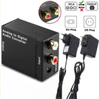 Analog To Digital ADC Audio Converter Optical Coax RCA Toslink Audio Sound Adapter SPDIF Adaptor for Apple TV for Xbox 360 DVD