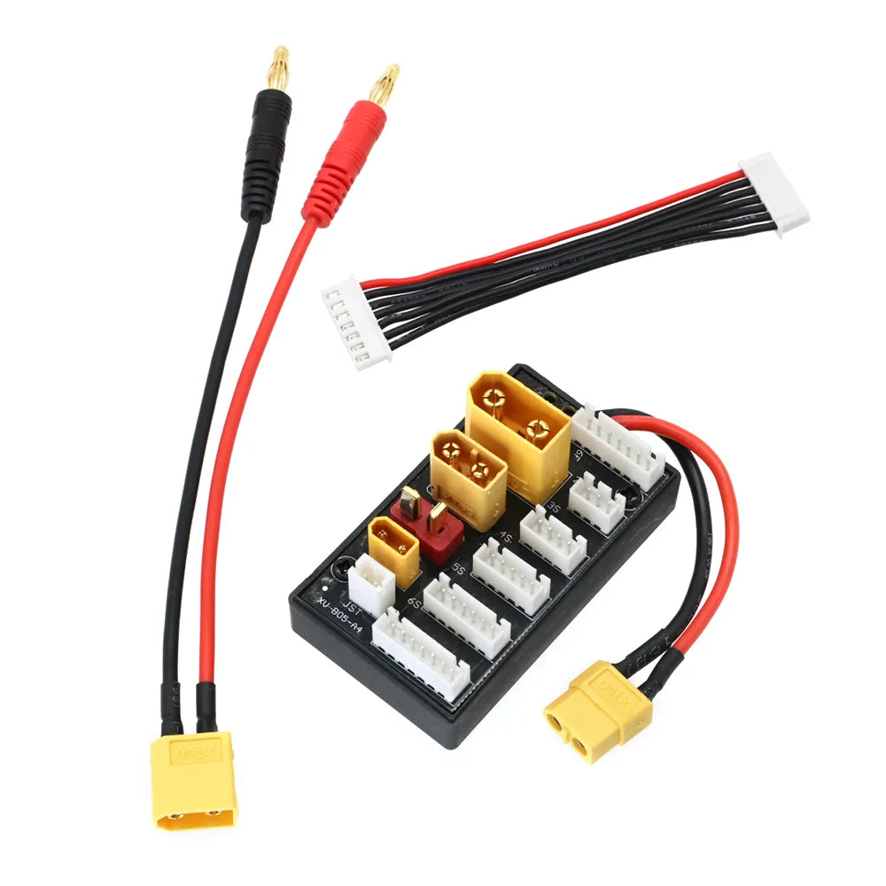 XT30 XT60 XT90 JST T Plug 2-6S Parallel Charging Board Lipo Battery Charger Connector for Imax B6 B6AC ISDT Q6 Lite Charger