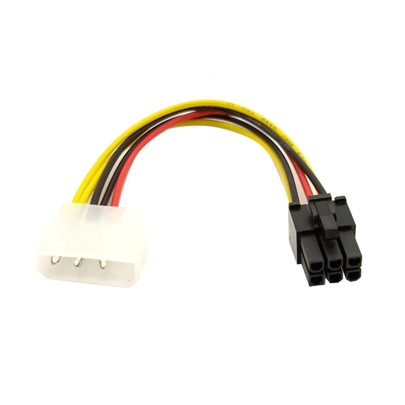 New High Quality 4 Pin Molex to 6 Pin PCI-Express PCIE Video Card Power Cable