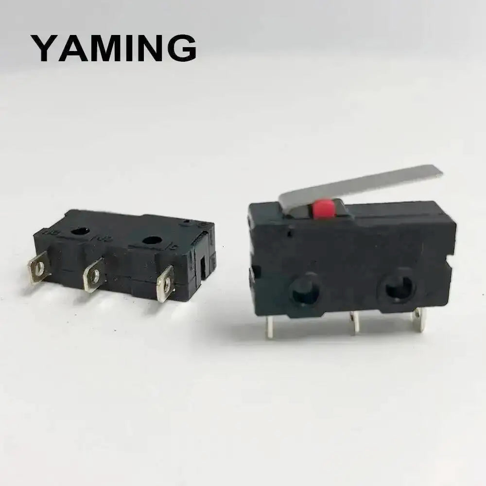 100pcs Limit Switch Micro Long Handle 3 Pins 5A 125 250VAC Contact Medium Size Black Control Circuit KW11-3Z-2
