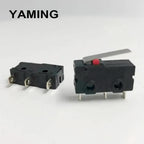 100pcs Limit Switch Micro Long Handle 3 Pins 5A 125 250VAC Contact Medium Size Black Control Circuit KW11-3Z-2