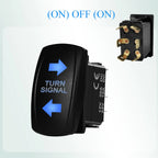 12V Reverse Polarity Rocker Switch DPDT ON-Off-ON 6 Pin Momentary/Latching for Winch Linear Actuator Car Window RV Jack Boat RV