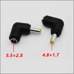 1pcs DC Connector 5.5 x 2.5MM Female Power Adapter to 3.0×1.1，3.5×1.35，4.0×1.35，4.0×1.7，4.8×1.7，5.5×2.1MM Male 90 Degree .