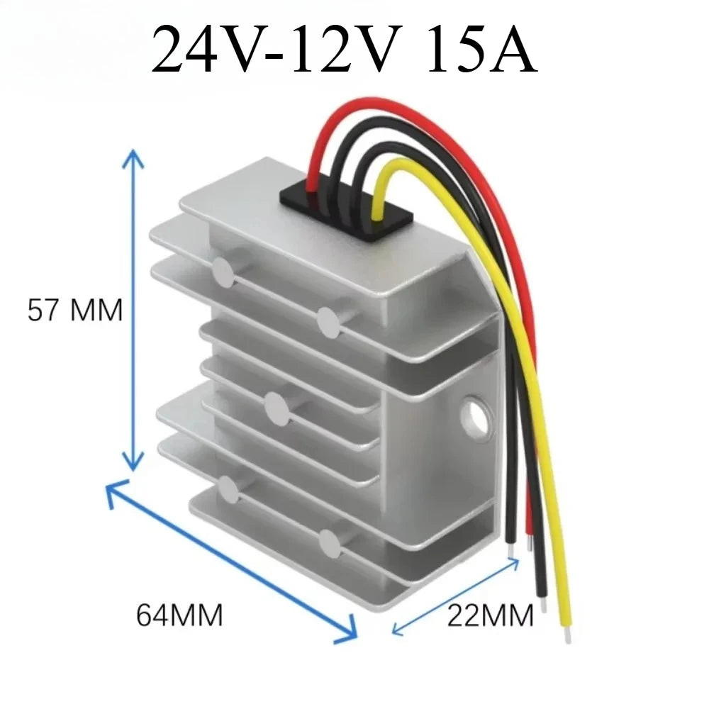 24V to 12V 10A 15A 20A 30A Step Down Converter 24V-12V DC Buck Voltage Regulator for Cars Boat Solar Switching Power Supply