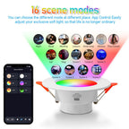 12-1Pcs RGB LED Bulb Tuya Dimmable Downlight Spotlight Bluetooth-Compatible Lamp 10/15W APP Control GB+CW+WW Smart Lamp
