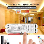 Miboxer Tuya APP Smart Controller WiFi+2.4G FUT035W+ 2in1 FUT037W+ 3in1 DC12-24V Single Color Dual White RGB RGBCCT LED Strip