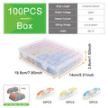 100Pcs 221 Series Boxed Lever Wire Connectors Quick Splicing Terminal Block 0.2-4mm² 32A 250V Electrical Cable Connector Set